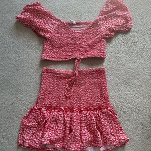 Floral skirt set